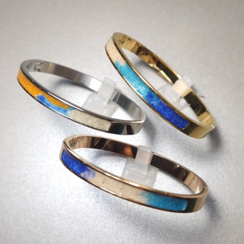 Sainless steel gold plated bangle