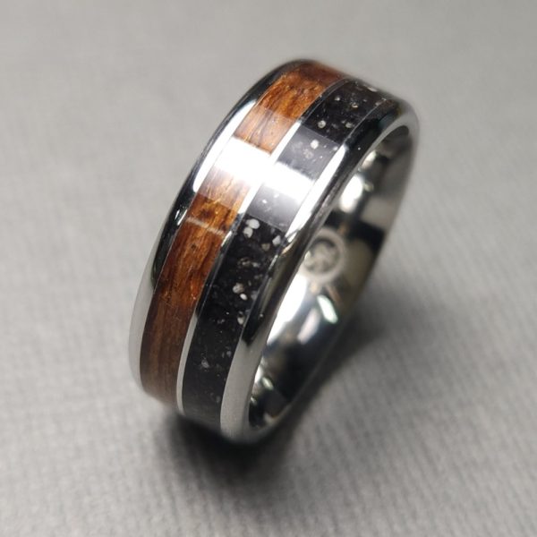 Stainless steel 2 channel Kwihi Wood & Granite Inlay
