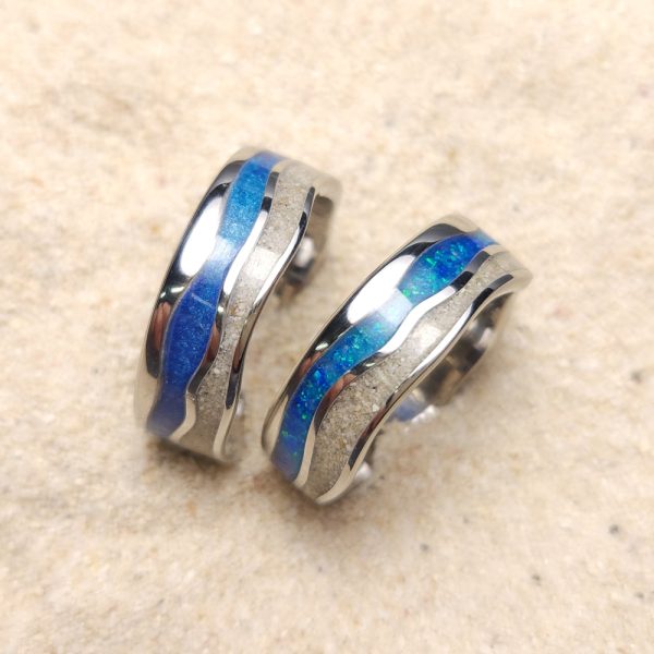 2 channel Wave ring stainless steel (8mm)