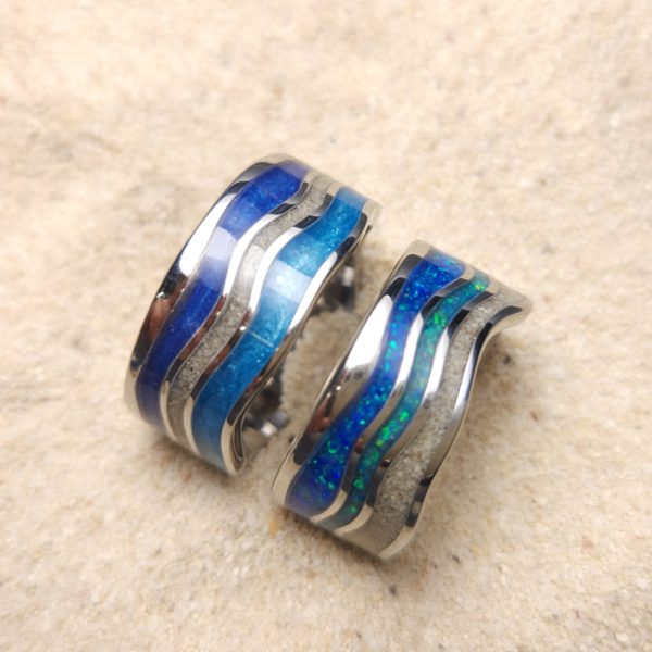 3 channel Wave ring Stainless Steel (10mm)