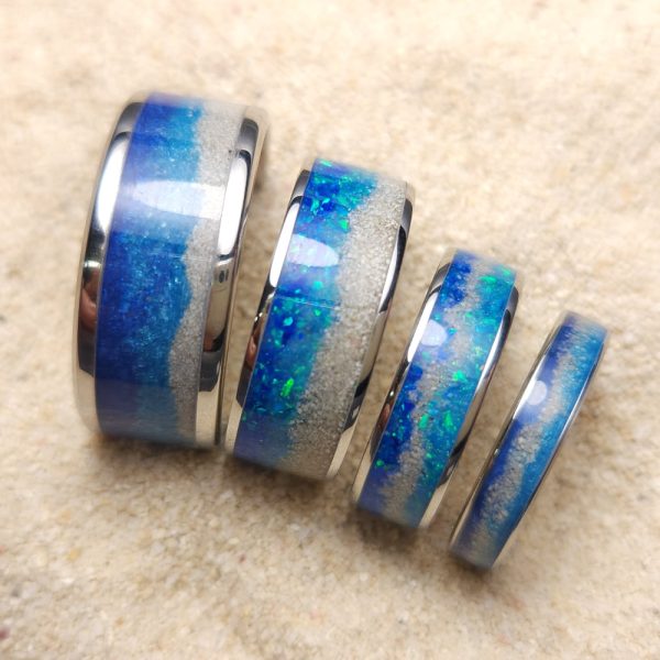Blended inlay Stainless steel ring