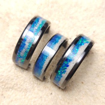 Black Ceramic with Blended Inlay Ring